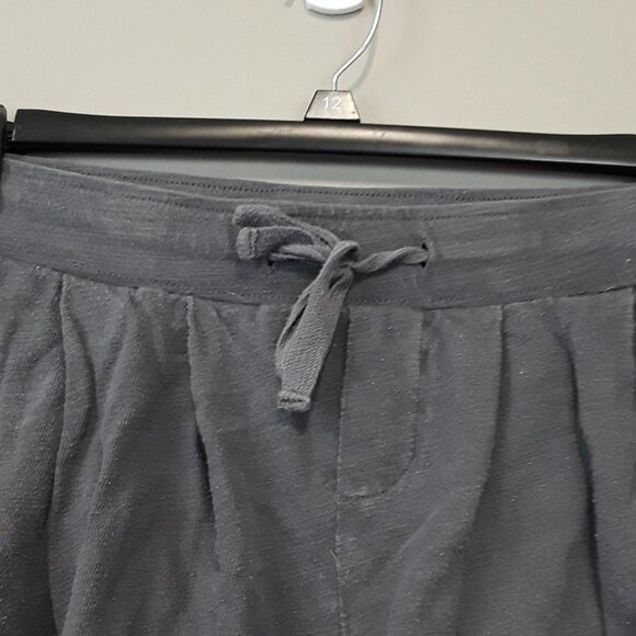 CASLON Gray Tie Waist Roll Leg Pleated Shorts - Picture 2 of 11